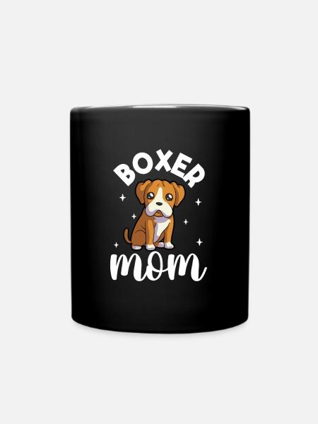Boxer Mom - Boxer - Tasse einfarbig - Schwarz