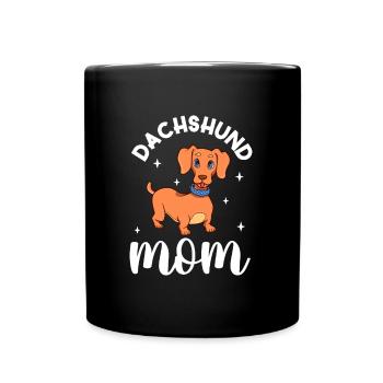 Dachshund Mom - Dackel - Full Colour Mug - black - Front