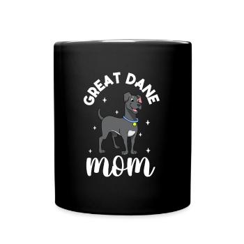 Great Dane Mom - Deutsche Dogge - Full Colour Mug - black - Front