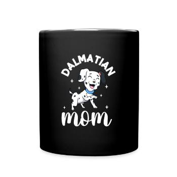 Dalmatian Mom - Dalmatiner - Tasse einfarbig - Schwarz - Vorne