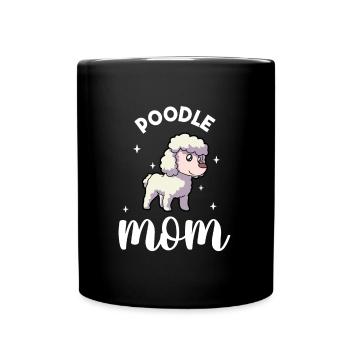 Maman caniche - Pudel - Mug uni - noir - Devant