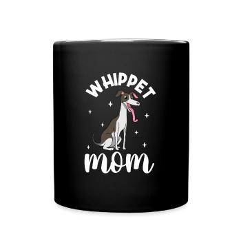 Whippet Mom - Whippet - Tasse einfarbig - Schwarz - Vorne
