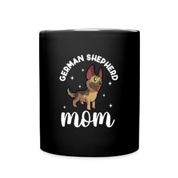 Maman Berger Allemand - Schäferhund - Mug uni - noir - Devant