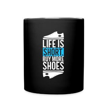 Buy More Shoes - Shoe Collector - Full Colour Mug - black - Front