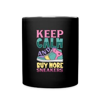 Buy more sneakers - Full Colour Mug - black - Front