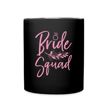 Team Braut Paar Heiraten Geschenk Hochzeit Braut - Tasse einfarbig - Schwarz - Vorne