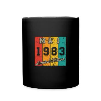 Date de naissance : Mai 1983 - Édition limitée Retro - Mug uni - noir - Devant