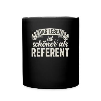 Arbeit Referent Vortrag Präsentation Kommunikation - Tasse einfarbig - Schwarz - Vorne
