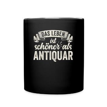 Lustige Antiquar Bücher Antiquitäten Sammlerstücke - Tasse einfarbig - Schwarz - Vorne