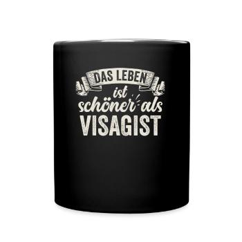 Lustige Visagist Makeup Schönheit Styling Aussehen - Tasse einfarbig - Schwarz - Vorne