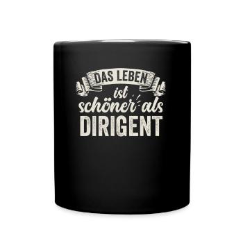 Lustige Dirigent Musik Orchester Konzert Taktstock - Tasse einfarbig - Schwarz - Vorne