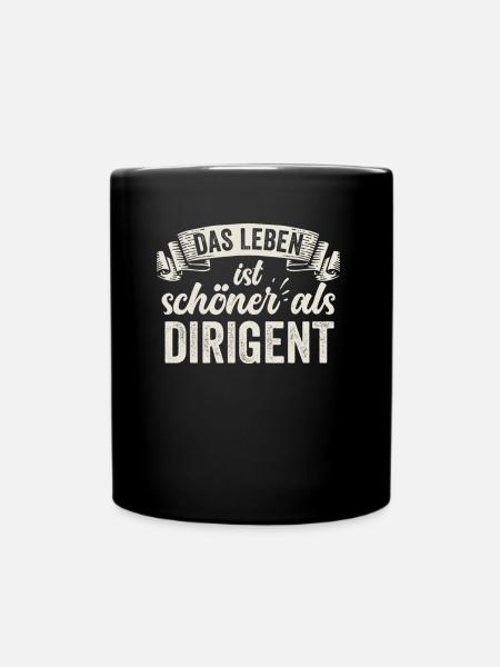 Lustige Dirigent Musik Orchester Konzert Taktstock - Tasse einfarbig - Schwarz