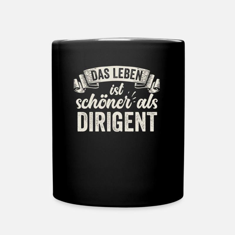 Lustige Dirigent Musik Orchester Konzert Taktstock - Tasse einfarbig - Schwarz