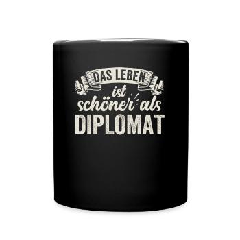 Lustige Diplomat Verhandlung Politik Kompromiss - Tasse einfarbig - Schwarz - Vorne