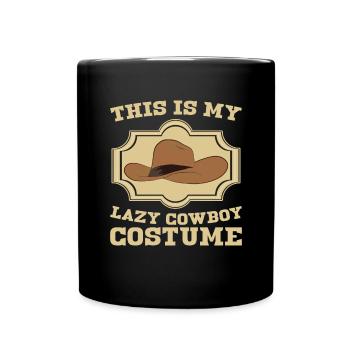 Cowboy Hut Kostüm Party Geschenk Lustiges Cowboy - Tasse einfarbig - Schwarz - Vorne