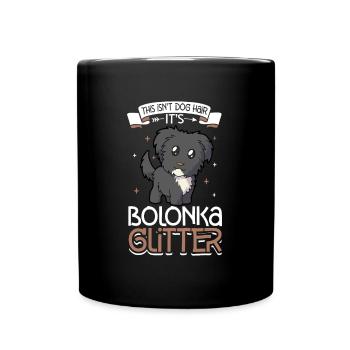 Bolonka Glitzer - Tasse einfarbig - Schwarz - Vorne