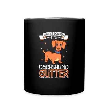 Dachshund Glitter - Full Colour Mug - black - Front