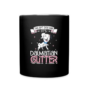 Dalmatian Glitzer - Tasse einfarbig - Schwarz - Vorne