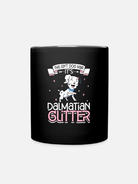Dalmatian Glitzer - Tasse einfarbig - Schwarz