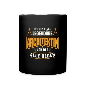 Bauleiter Architektur Beruf Architekt Architektin - Tasse einfarbig - Schwarz - Vorne
