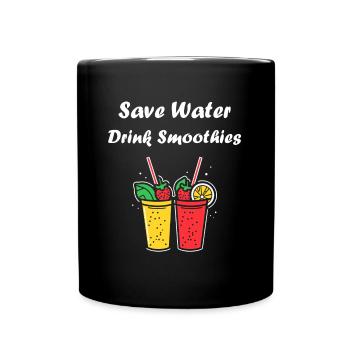 Save water drink smoothies - Mug uni - noir - Devant
