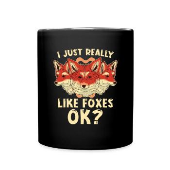 Woodland Animal Woodland créature cadeau drôle renard - Mug uni - noir - Devant