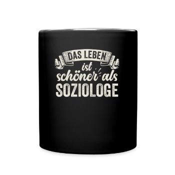 Soziologe Gesellschaft Verhalten Studie Theorien - Tasse einfarbig - Schwarz - Vorne