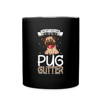 Pug Glitter - Full Colour Mug - black - Front