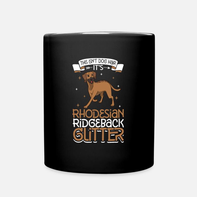 Rhodesian Ridgeback Glitzer - Tasse einfarbig - Schwarz