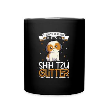 Shih Tzu Paillettes - Mug uni - noir - Devant