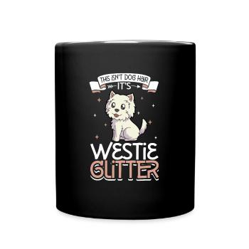 Westie Glitter - Full Colour Mug - black - Front