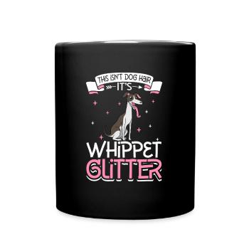 Whippet Glitter - Full Colour Mug - black - Front