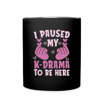 K Drama Koreanische Musik Geschenk Lustiges K Pop - Tasse einfarbig - Schwarz - Vorne