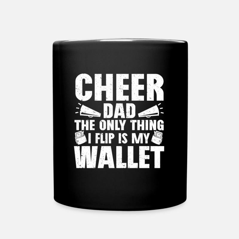 Cheerleader Cheerleading Cheer Papa - Tasse einfarbig - Schwarz