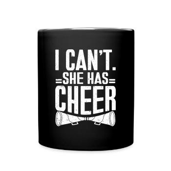 Cheerleader Cheerleading Cheer - Tasse einfarbig - Schwarz - Vorne