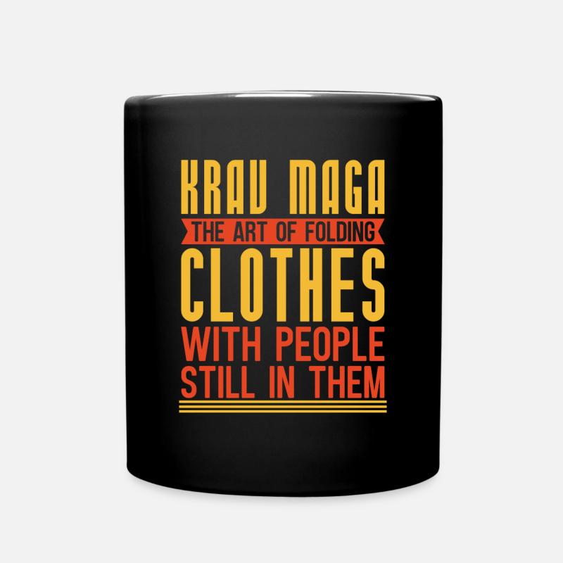 Israel Kampfsportler Geschenk Lustiges Krav Maga - Tasse einfarbig - Schwarz
