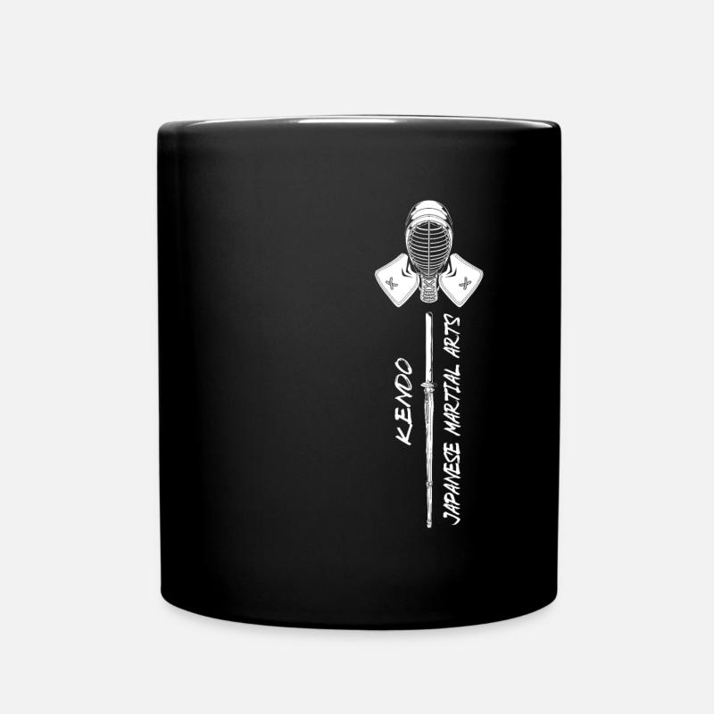 Kendo Men und Shinai - Kendo - Tasse einfarbig - Schwarz
