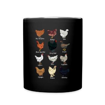 Poulets du Monde - Poulets - Mug uni - noir - Devant