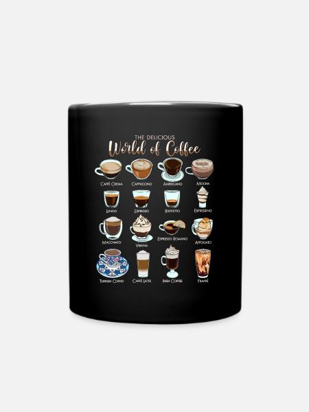 Die leckere Welt des Kaffee - Kaffee - Tasse einfarbig - Schwarz
