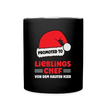 Lieblingschef Weihnachten Vorgesetzter Bester Chef - Tasse einfarbig - Schwarz - Vorne
