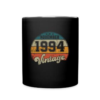 Vintage Geburtstag - November 1994 - Geschenkidee - Tasse einfarbig - Schwarz - Vorne