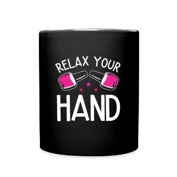 Nageltechniker Nagelstudio Nail Tech - Tasse einfarbig - Schwarz - Vorne