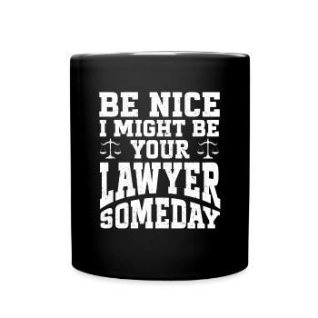 Avocat cadeau faculté de droit étudiant humour avocat - Mug uni - noir - Devant