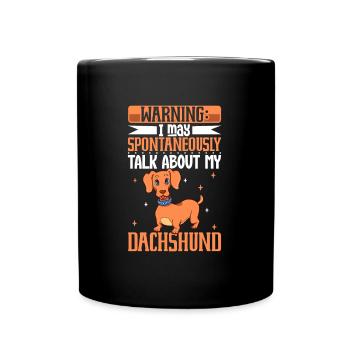 Dackel Liebhaber - Tasse einfarbig - Schwarz - Vorne