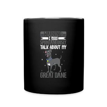 Amoureux du dogue allemand - Mug uni - noir - Devant