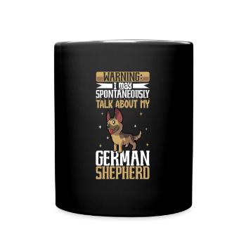 Amoureux du berger allemand - Mug uni - noir - Devant
