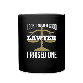 Je n’ai pas besoin d’un bon avocat Drôle d’avocat - Mug uni - noir - Devant