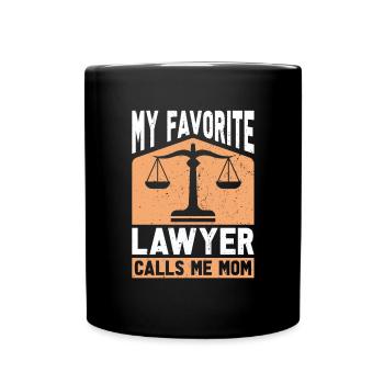 Mon avocat préféré m’appelle maman avocate - Mug uni - noir - Devant