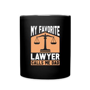Lawyer Dad Father's Day Gift Funny Lawyer - Full Colour Mug - black - Front