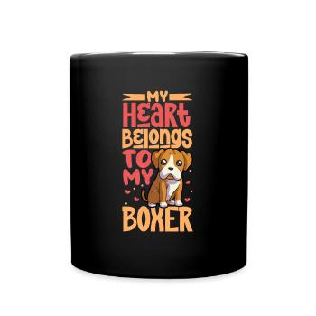 Dog Love - Boxer - Full Colour Mug - black - Front